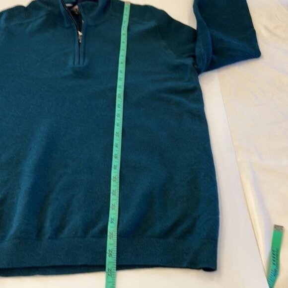 Ted Baker London Knitted 1/4 Zip Funnel Neck Sweater Size XL Viscose Cotton - Picture 13 of 14